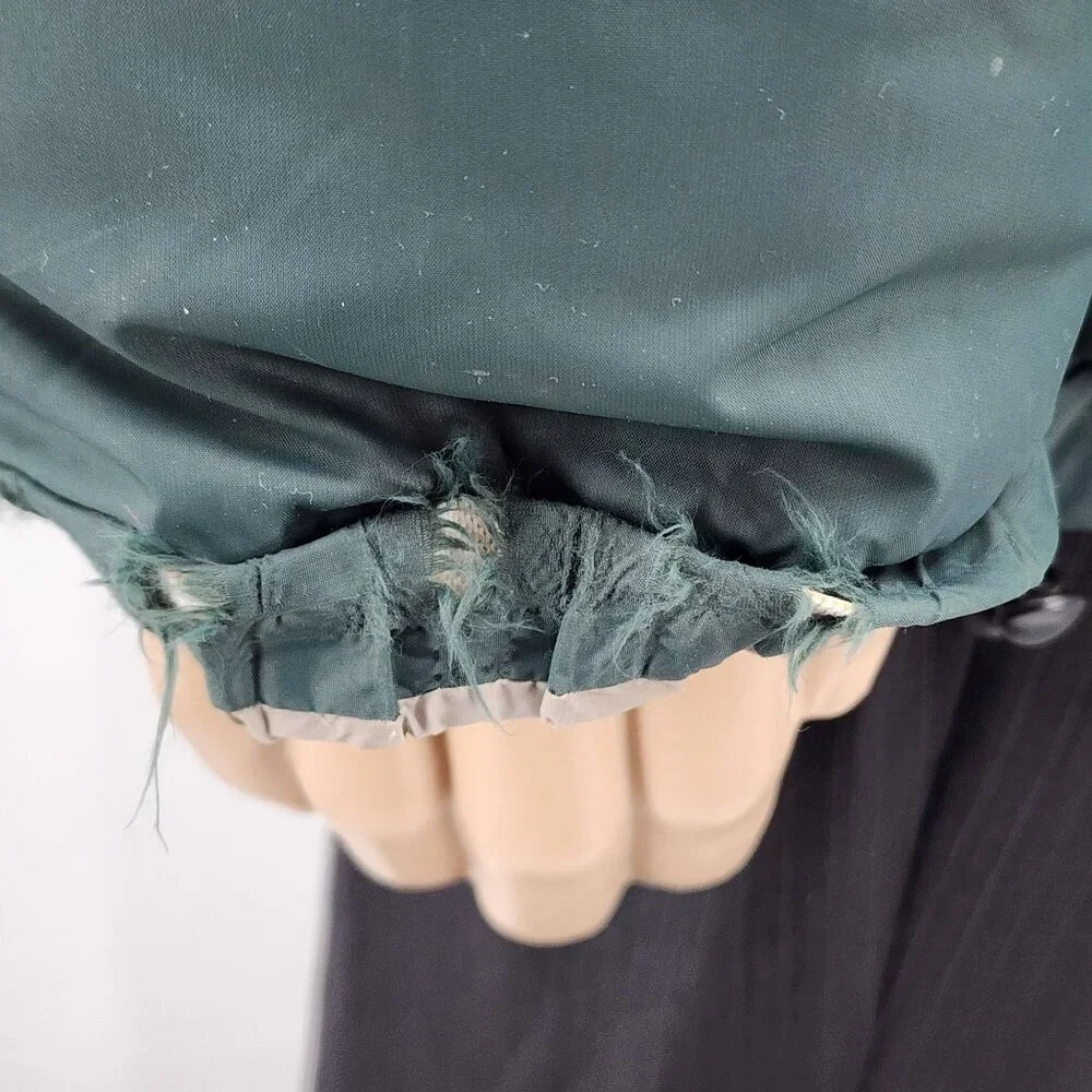 Cabelas XL Reg Reversible Premier Northern Goose Down Puffer Jacket Green & Beig - Picture 6 of 11